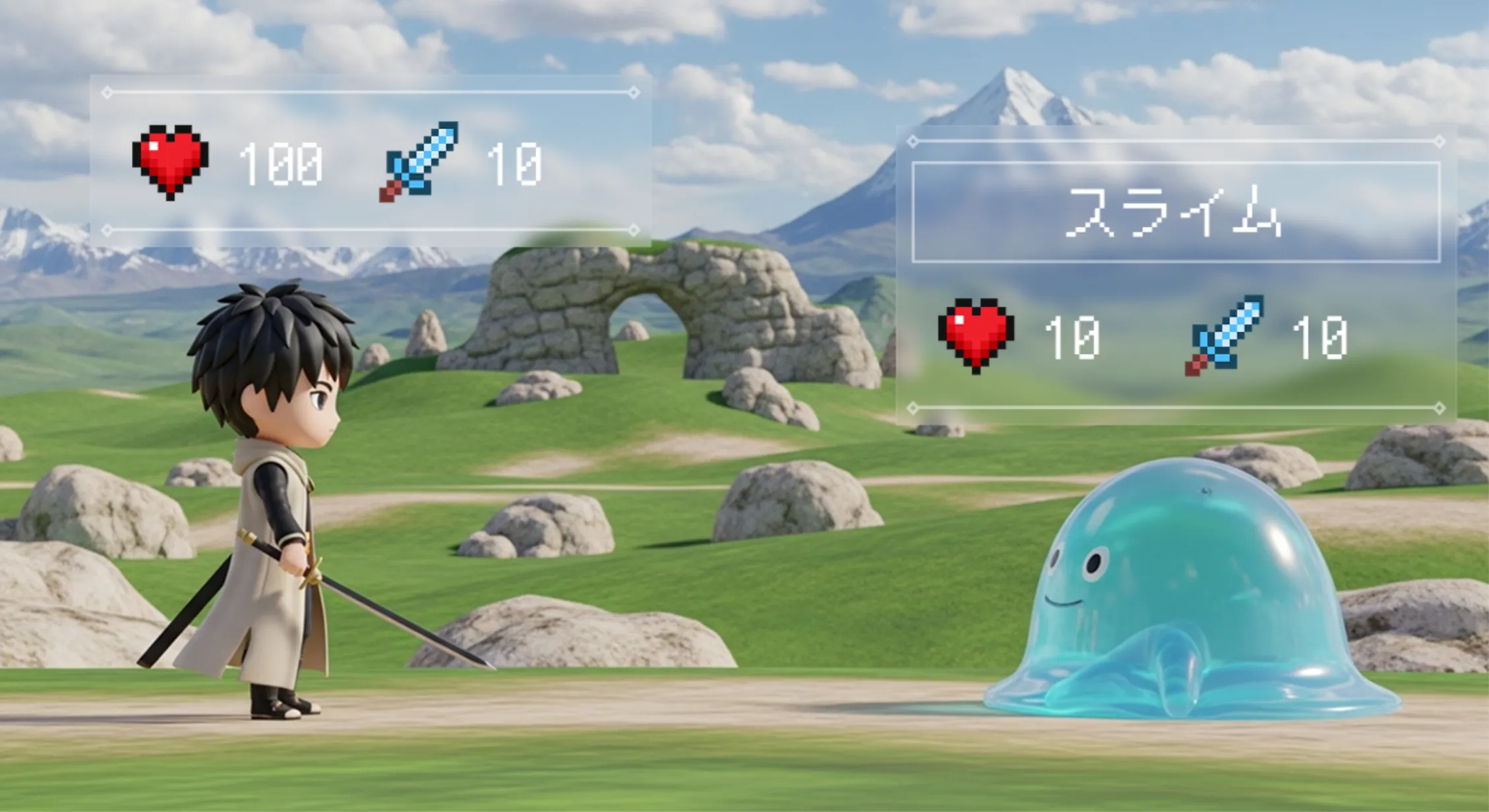 美しいビジュアルのゲーム画面